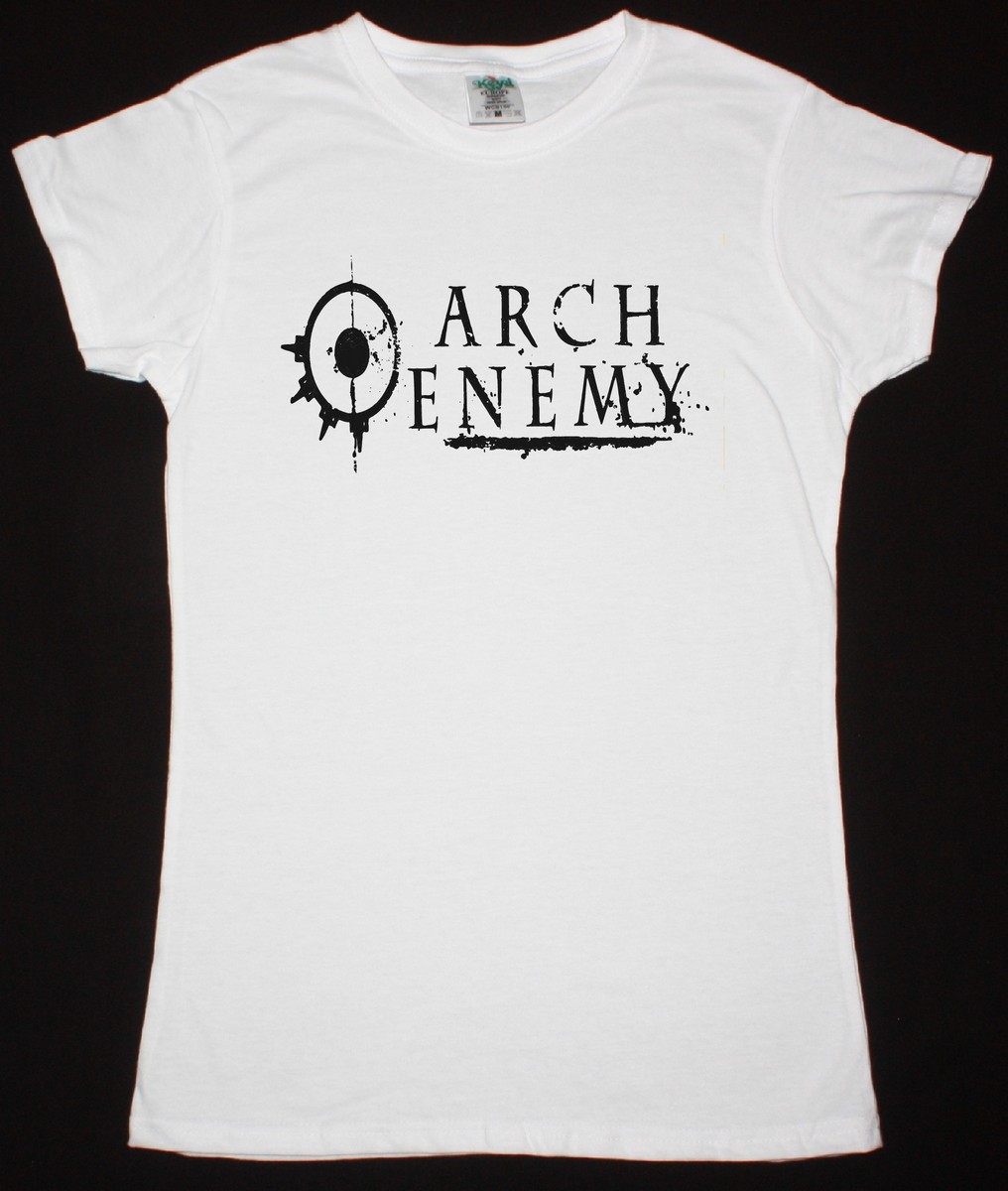 ARCH ENEMY LOGO NEW WHITE LADY T-SHIRT Best Rock T-shirts