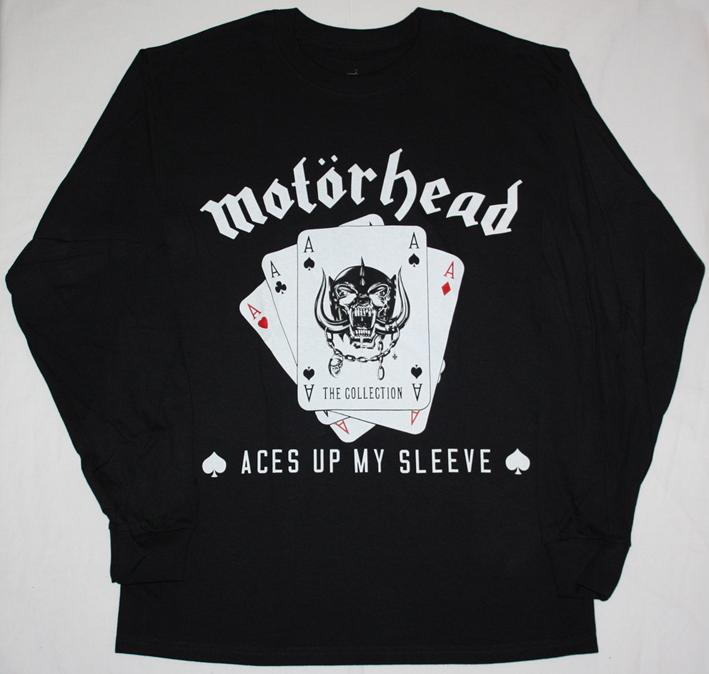 MOTORHEAD ACES UP MY SLEEVE LEMMY KILMISTER S XXL LONG SLEEVE T SHIRT Best Rock T Shirts