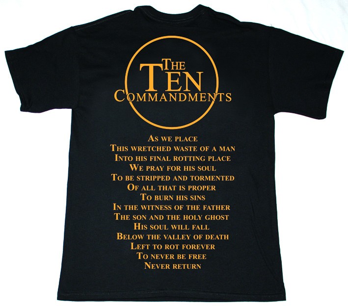 Malevolent Creation T Shirt The Ten Commandments Band Logo Officiel Homme