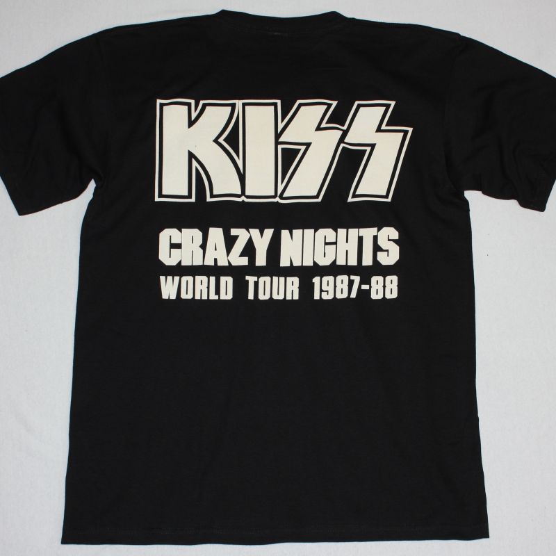 KISS CRAZY NIGHTS'87 NEW BLACK T-SHIRT