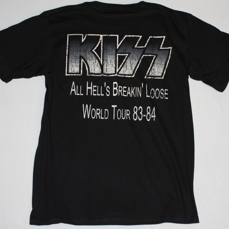 KISS ALL HELL'S BREAKIN'LOOSE WORLD TOUR NEW BLACK T-SHIRT