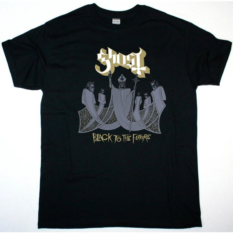 GHOST BLACK TO THE FUTURE NEW BLACK T-SHIRT