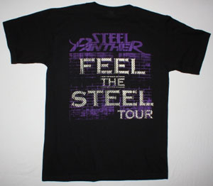 STEEL PANTHER FEEL THE STEEL TOUR NEW BLACK T-SHIRT