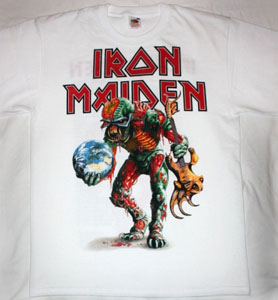 IRON MAIDEN THE FINAL FRONTIER TOUR 2011 NEW WHITE T-SHIRT