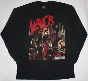 SLAYER REIGN IN BLOOD'86   NEW BLACK LONG SLEEVE T-SHIRT