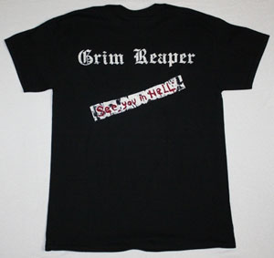 GRIM REAPER SEE YOU IN HELL 1983  NEW BLACK T-SHIRT
