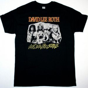 DAVID LEE ROTH EAT EM AND SMILE ROTH RULES NEW BLACK T-SHIRT