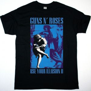 GUNS N ROSES USE YOUR ILLUSION TOUR 91-92 NEW BLACK T-SHIRT