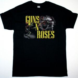 GUNS N ROSES WAS HERE TOUR NEW BLACK T-SHIRT