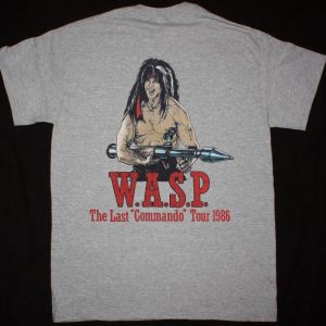 W.A.S.P. THE LAST COMMAND TOUR WASP NEW BLACK T-SHIRT