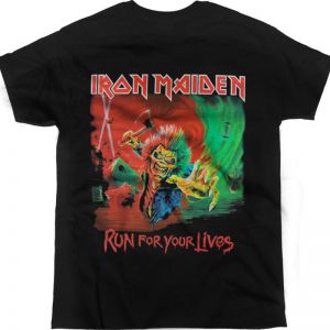 IRON MAIDEN RUN FOR YOUR LIVES TOUR 2026 NEW BLACK T-SHIRT
