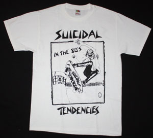 SUICIDAL TENDENCIES IN THE 80'S  NEW WHITE T-SHIRT