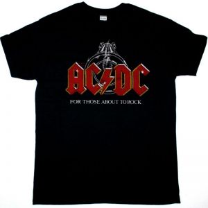 AC DC FOR THOSE ABOUT TO ROCK TOUR 1982  AC/DC NEW BLACK T-SHIRT