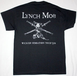 LYNCH MOB WICKED SENSATION '90  NEW BLACK T-SHIRT