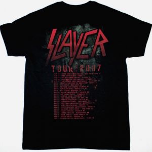 SLAYER FLAMETHROWER TOUR 2007 NEW BLACK T SHIRT