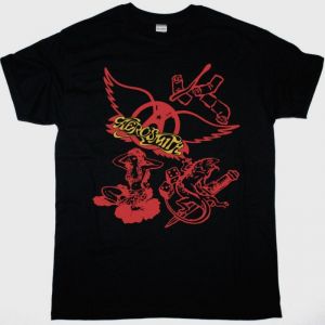 AEROSMITH PERMANENT VACATION NEW BLACK TSHIRT