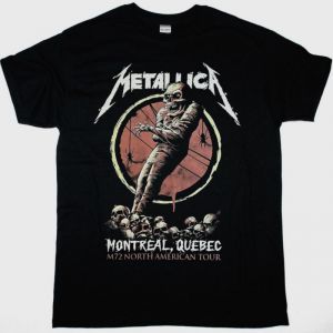 METALLICA MONTREAL AUG 13TH 72 SEASONS TOUR 2023 NEW BLACK T-SHIRT