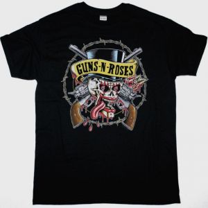 GUNS N ROSES SKULL NEW BLACK T-SHIRT