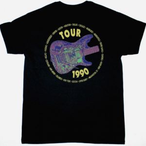 JOE SATRIANI TOUR 1990 NEW BLACK T-SHIRT