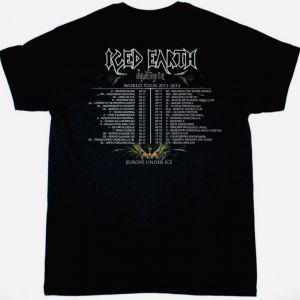 ICED EARTH DYSTOPIA WORLD TOUR 2011-2012 NEW BLACK T-SHIRT
