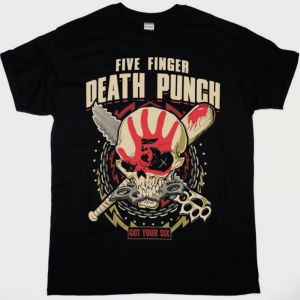 FIVE FINGER DEATH PUNCH TOUR 2017 NEW BLACK T-SHIRT