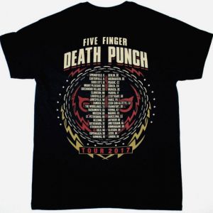 FIVE FINGER DEATH PUNCH TOUR 2017 NEW BLACK T-SHIRT
