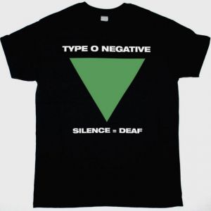 TYPE O NEGATIVE SILENCE = DEAF NEW BLACK T-SHIRT