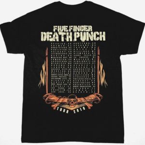 FIVE FINGER DEATH PUNCH TOUR 2016 NEW BLACK T-SHIRT