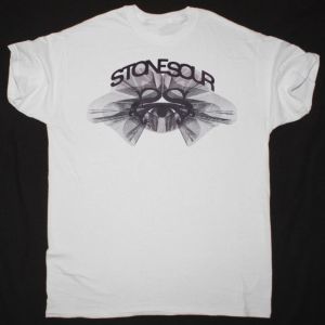STONE SOUR AUDIO SECRECY TOUR 2010 NEW WHITE T-SHIRT
