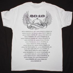 STONE SOUR AUDIO SECRECY TOUR 2010 NEW WHITE T-SHIRT