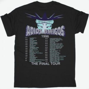RAMONES ADIOS AMIGOS TOUR NEW BLACK T-SHIRT