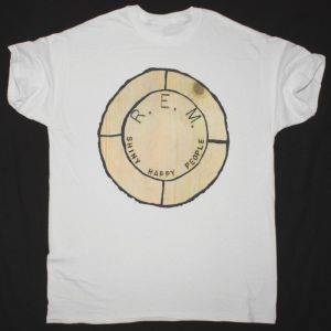 R.E.M. SHINY HAPPY PEOPLE NEW WHITE T-SHIRT