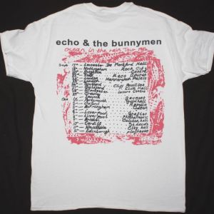 ECHO AND THE BUNNYMEN OCEAN IN THE RAIN TOUR NEW WHITE T SHIRT