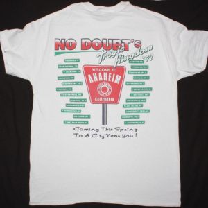 NO DOUBT TRAGIC KINGDOM TOUR 97 NEW WHITE T-SHIRT