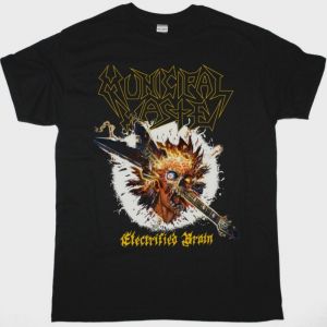 MUNICIPAL WASTE ELECTRIFIED BRAIN NEW BLACK T-SHIRT