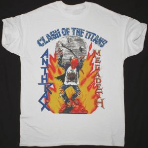 CLASH OF THE TITANS TOUR NEW WHITE T SHIRT