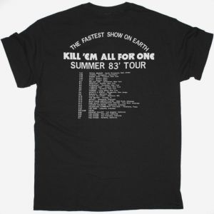METALLICA & RAVEN KILL EM ALL FOR ONE TOUR NEW BLACK T-SHIRT