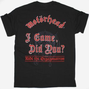 MOTORHEAD ORGASMATRON NEW BLACK T-SHIRT