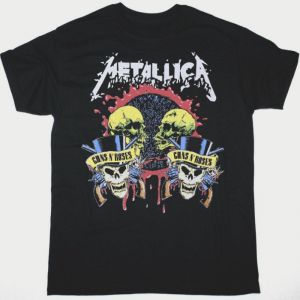 METALLICA GUNS N ROSES TOUR 1992 NEW BLACK T-SHIRT