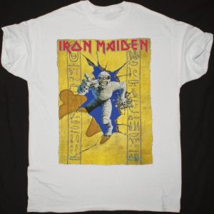 IRON MAIDEN WORLD SLAVERY TOUR 1985 NEW WHITE T-SHIRT
