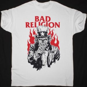 BAD RELIGION SKELETON SAM 2017 WORLD TOUR NEW WHITE T SHIRT