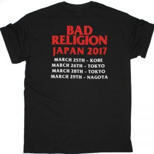 BAD RELIGION JAPAN MARCH 2017 TOUR NEW BLACK T SHIRT