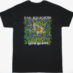 BAD RELIGION AGAINST THE GRAIN WORLD 1991 TOUR NEW BLACK T SHIRT