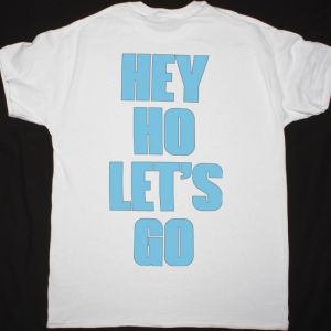 RAMONES ROCKAWAY BEACH HEY HO LET S GO NEW WHITE T-SHIRT