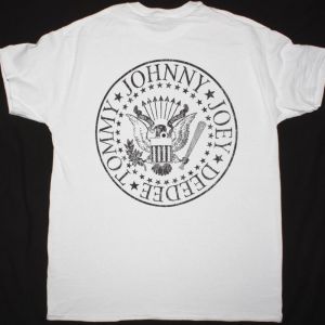 RAMONES BAND NEW WHITE T-SHIRT