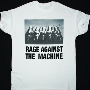 RAGE AGAINST THE MACHINE NUNS AND GUNS NEW WHITE T-SHIRT