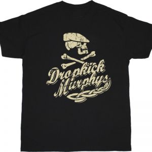 DROPKICK MURPHYS SCALLY SKULL SHIP NEW BLACK T SHIRT