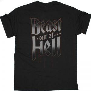 BEAST IN BLACK BEAST OUT OF HELL NEW BLACK T-SHIRT