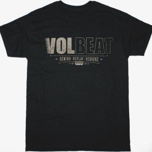VOLBEAT DISTRESSED LOGO  NEW BLACK T-SHIRT