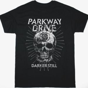 PARKWAY DRIVE SMOKE SKULL NEW BLACK T-SHIRT